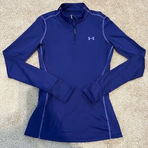 Under Armour Cold Gear Fitted Women’s Small Purple Base Layer Quarter Zip